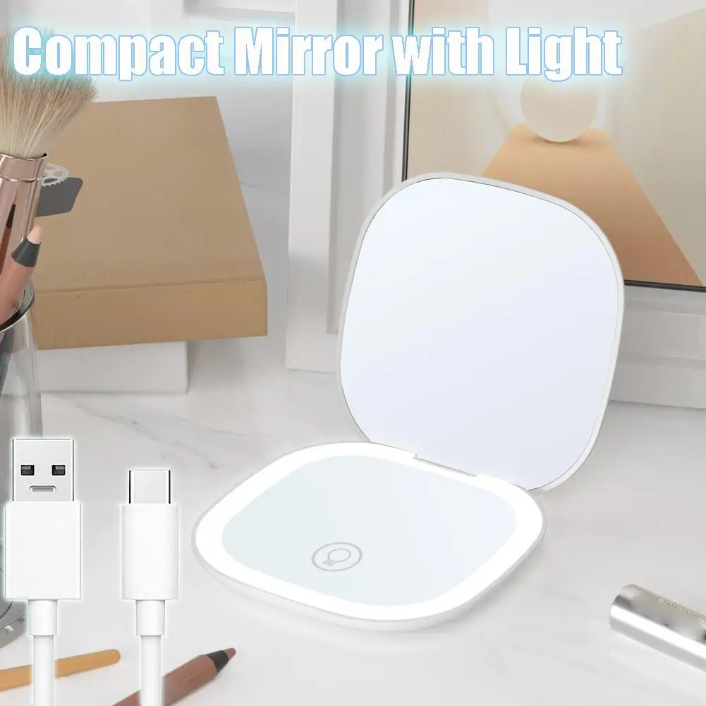 Makeup Mirror with Lights and Magnification Two Sided Magnifying Lighted Mirror Rechargeable Travel Personal Mirror for Handbag
Makeup Mirror with Lights and Magnification Two Sided Magnifying Lighted Mirror Rechargeable Travel Personal Mirror for Handbag