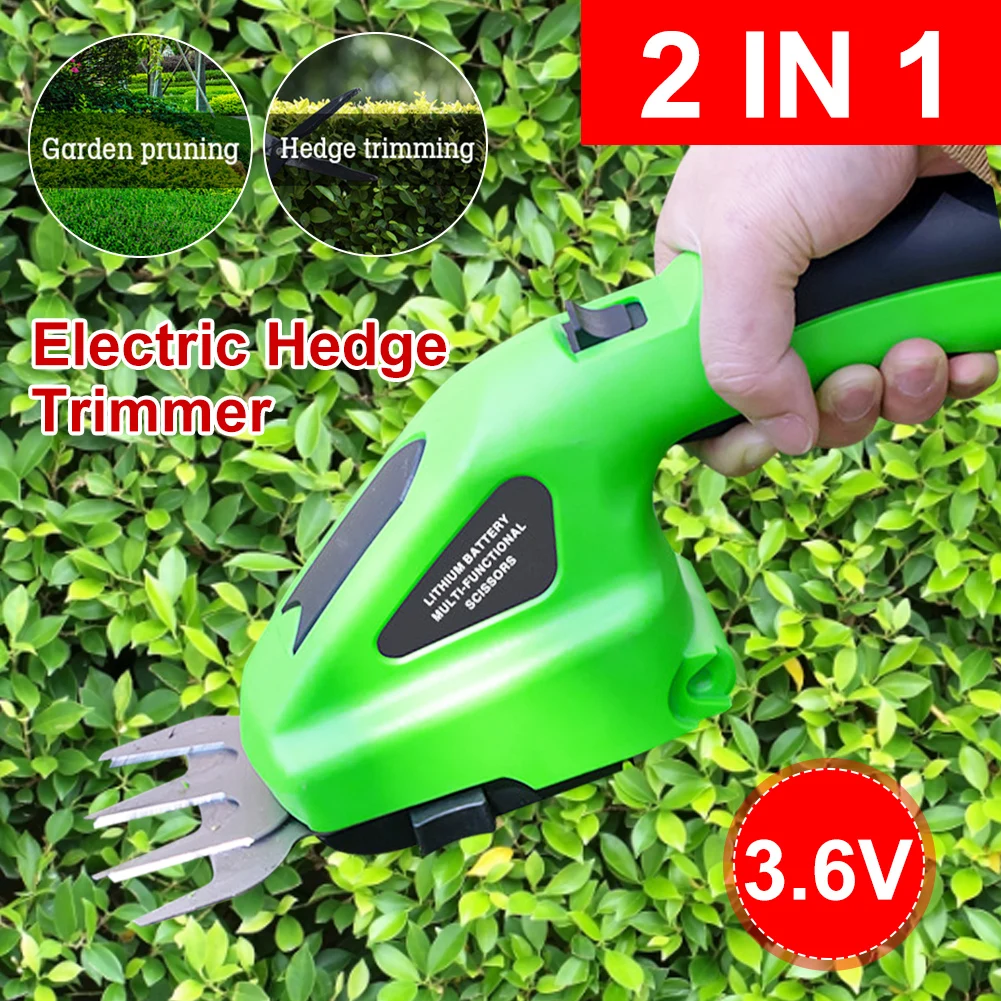 2 In 1 Electric Hedge Trimmer 3.6V Cordless Hedge Cutter Portable One-handed Grass Trimmer Garden Weeding Shear Pruning Mower
2 In 1 Electric Hedge Trimmer 3.6V Cordless Hedge Cutter Portable One-handed Grass Trimmer Garden Weeding Shear Pruning Mower