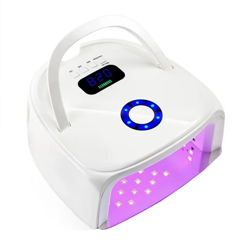 96W Rechargeable Nail Lamp with Handle Wireless Gel Polish Dryer UV Light for Nails Manicure Machine Cordless Nail UV LED Lamp
96W Rechargeable Nail Lamp with Handle Wireless Gel Polish Dryer UV Light for Nails Manicure Machine Cordless Nail UV LED Lamp