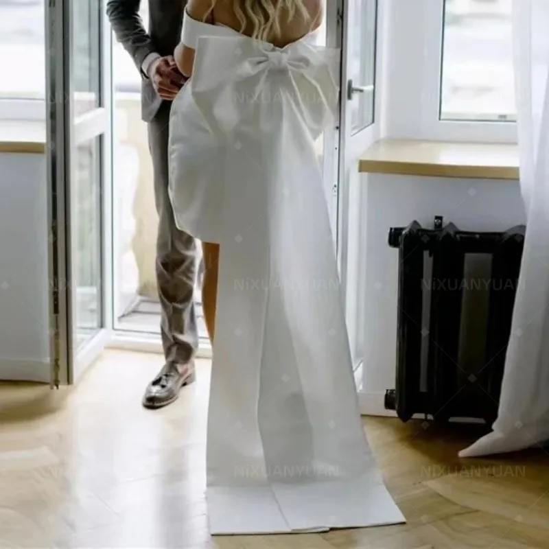 

Отдельные большие атласные банты, свадебное платье, узлы, Съемные платья невесты, атласные узлы, свадебные аксессуары для невесты, «сделай сам»