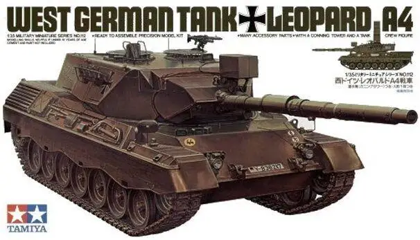 

Tamiya масштаб 35112 1/35 набор военных моделей Танк Западной Германии Леопард A4 модель здания