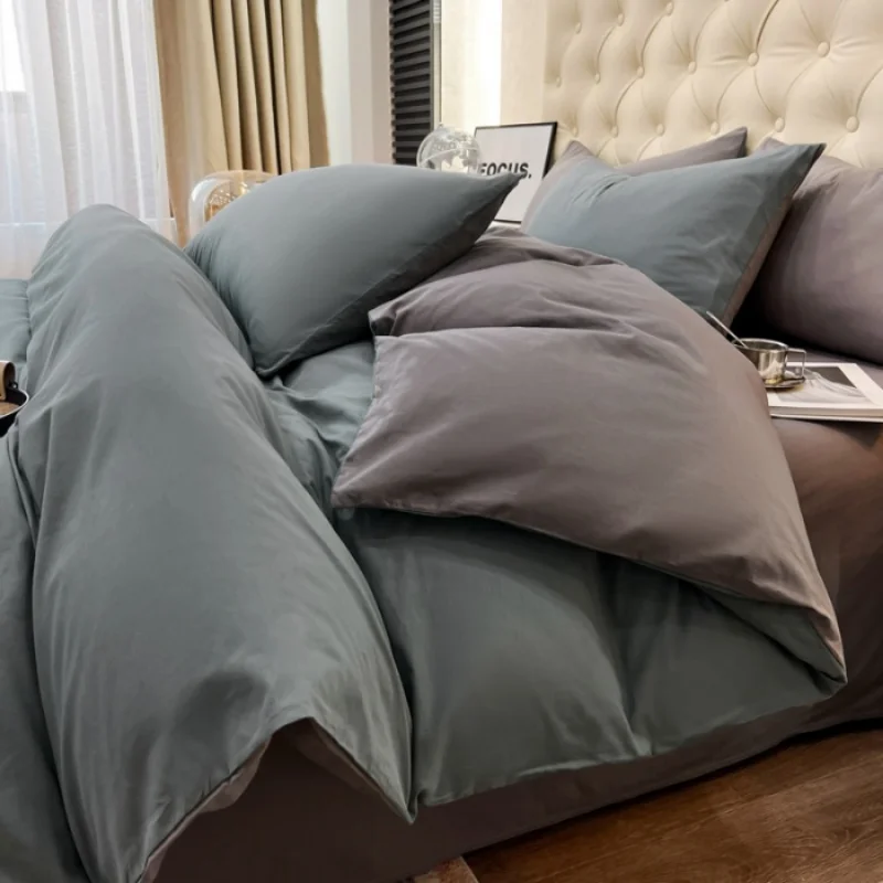 Beddings Sets Spring New Solid Color Washed Cotton Sanding Set Four-piece Bed Sheet Quilt Cover Bedding Three-piece Bed Linen
Beddings Sets Spring New Solid Color Washed Cotton Sanding Set Four-piece Bed Sheet Quilt Cover Bedding Three-piece Bed Linen