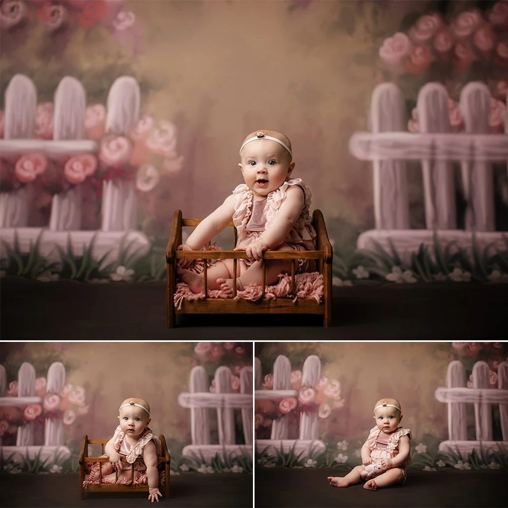 Pink Garden Fence Photo Background Newborn Kids Portrait Photo Studio Prop Hand Painting Art Floral Flowers Photography Backdrop
Pink Garden Fence Photo Background Newborn Kids Portrait Photo Studio Prop Hand Painting Art Floral Flowers Photography Backdrop