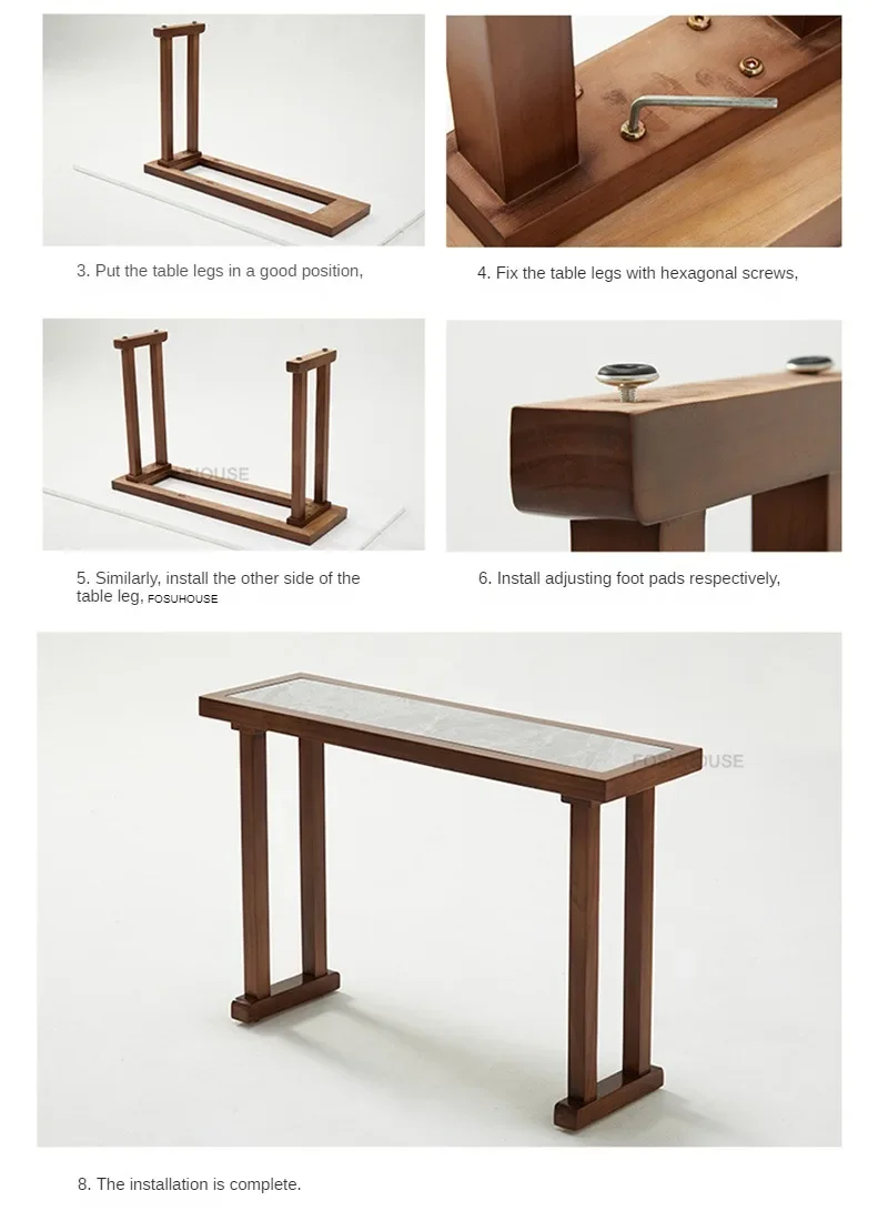 New Chinese Solid Wood Console Tables for Hallway Living Room Console Table Minimalist Light Luxury Corridor Rock Slab Entrance New Chinese Solid Wood Console Tables for Hallway Living Room Console Table Minimalist Light Luxury Corridor Rock Slab Entrance