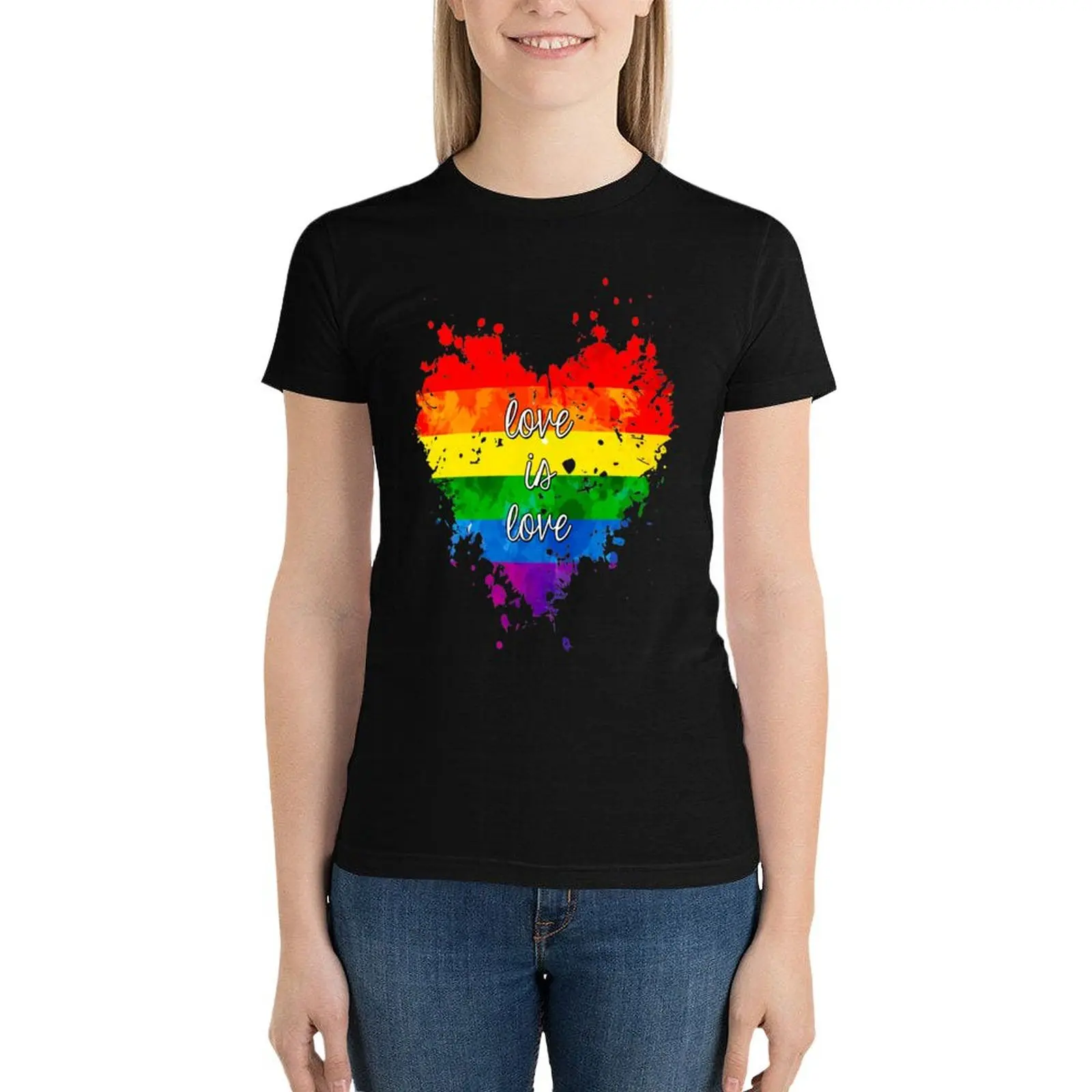 Женская футболка Love is love, летние топы, женская одежда, Симпатичные футболки для женщин
Женская футболка Love is love, летние топы, женская одежда, Симпатичные футболки для женщин