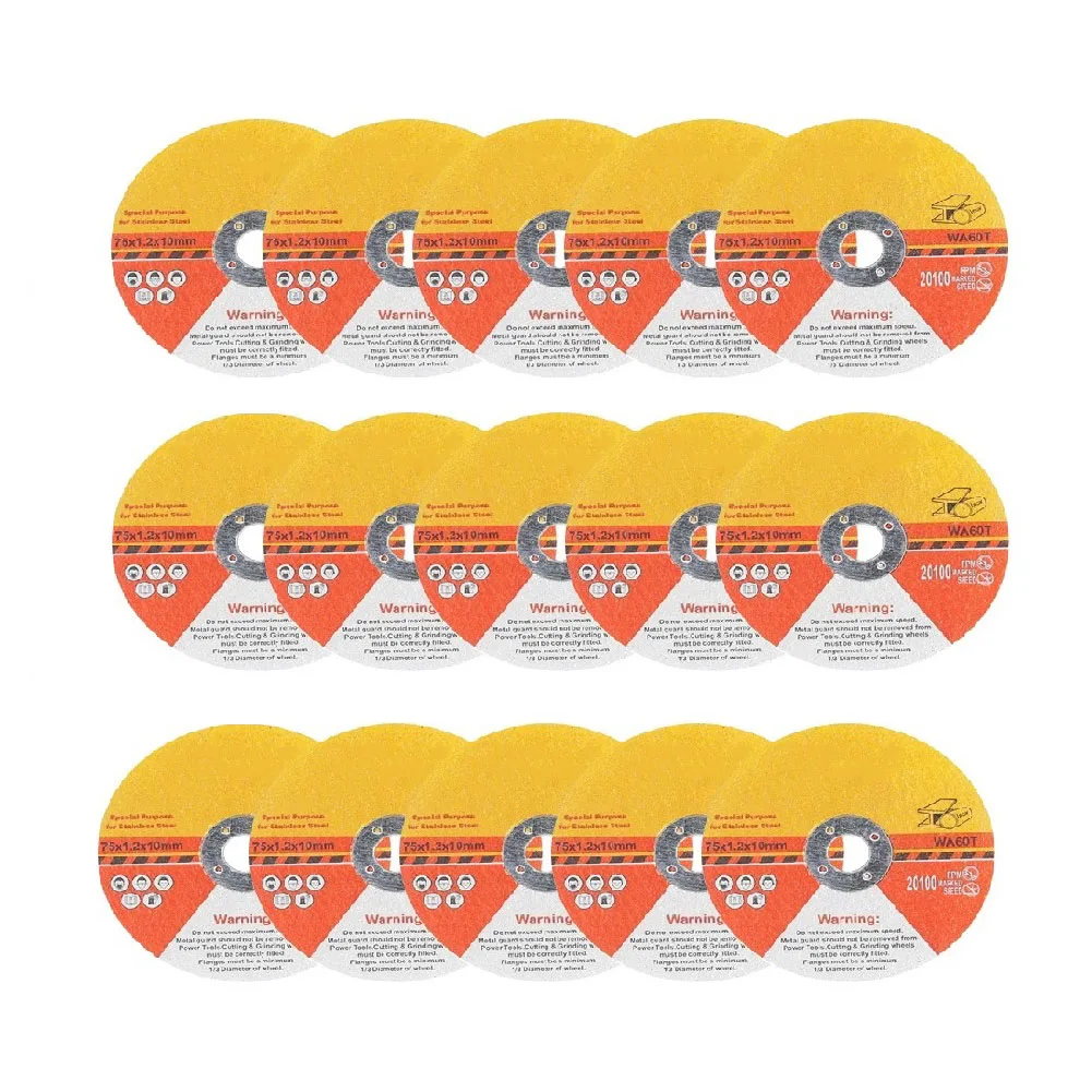 Grinding Wheel Saw Blade 15pcs 3 Inch 75mm Cutting Disc Fiber Reinforced Resin Power Tool Accessories High Quality
Grinding Wheel Saw Blade 15pcs 3 Inch 75mm Cutting Disc Fiber Reinforced Resin Power Tool Accessories High Quality
