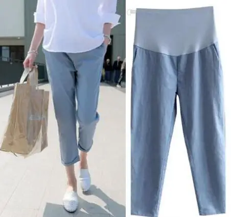Maternity pants thin cotton linen pants Spring summer casual loose High Waist belly support pants Pregnant Women Clothing
Maternity pants thin cotton linen pants Spring summer casual loose High Waist belly support pants Pregnant Women Clothing