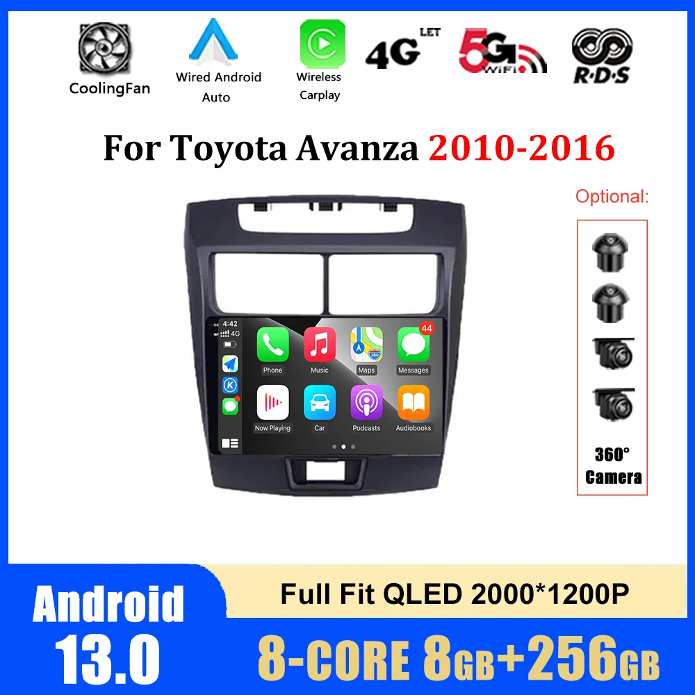 

for Toyota Avanza 2010-2016 Android 13 GPS Navigation Carplay WIFI Car Radio Multimedia Player Audio DSP Stereo 4G LET