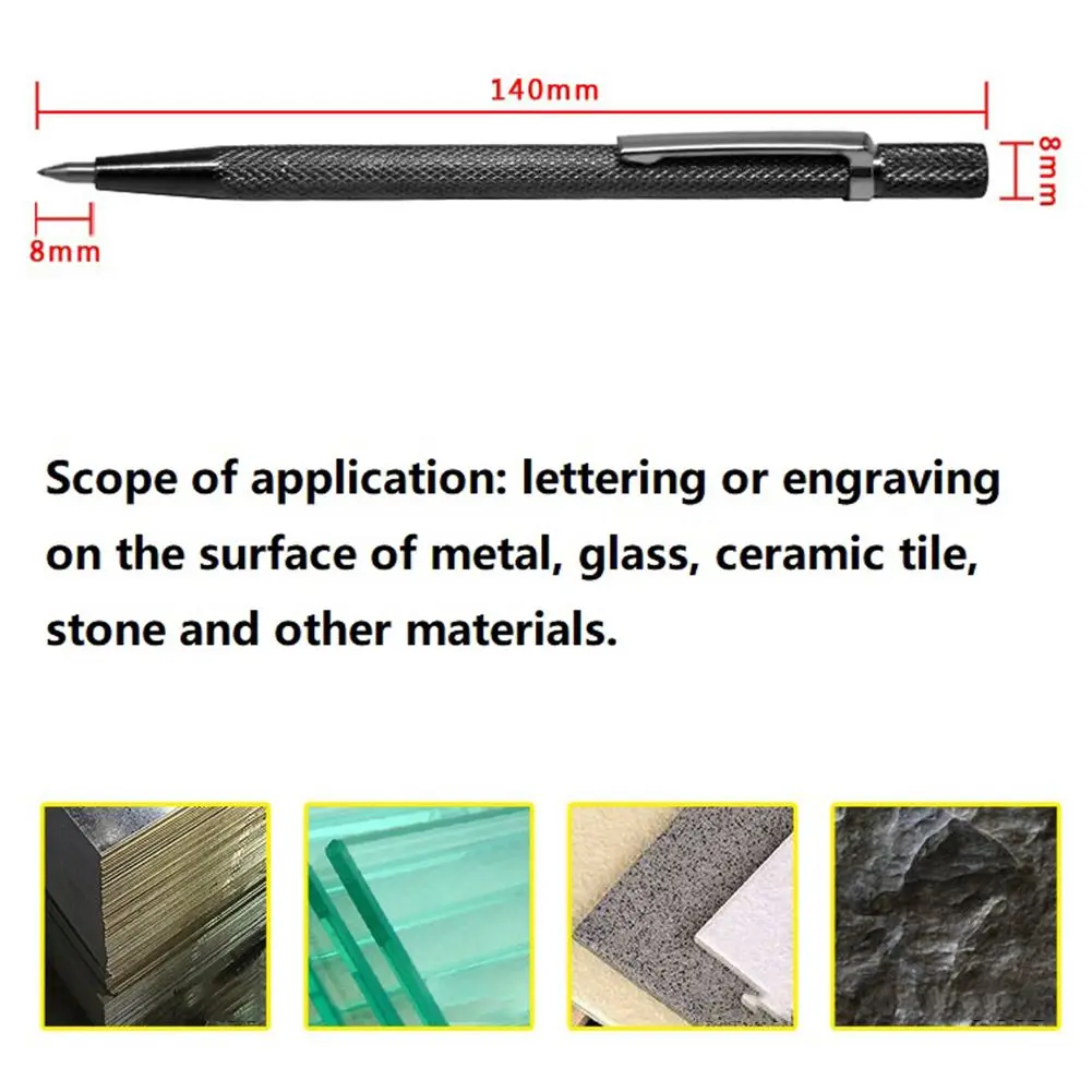 2PCS Tungsten Carbide Tip Scriber Pen Marking Engraving Pen For Glass Ceramic Wood Carving Engraving Metal Tile Cutting Pen
2PCS Tungsten Carbide Tip Scriber Pen Marking Engraving Pen For Glass Ceramic Wood Carving Engraving Metal Tile Cutting Pen