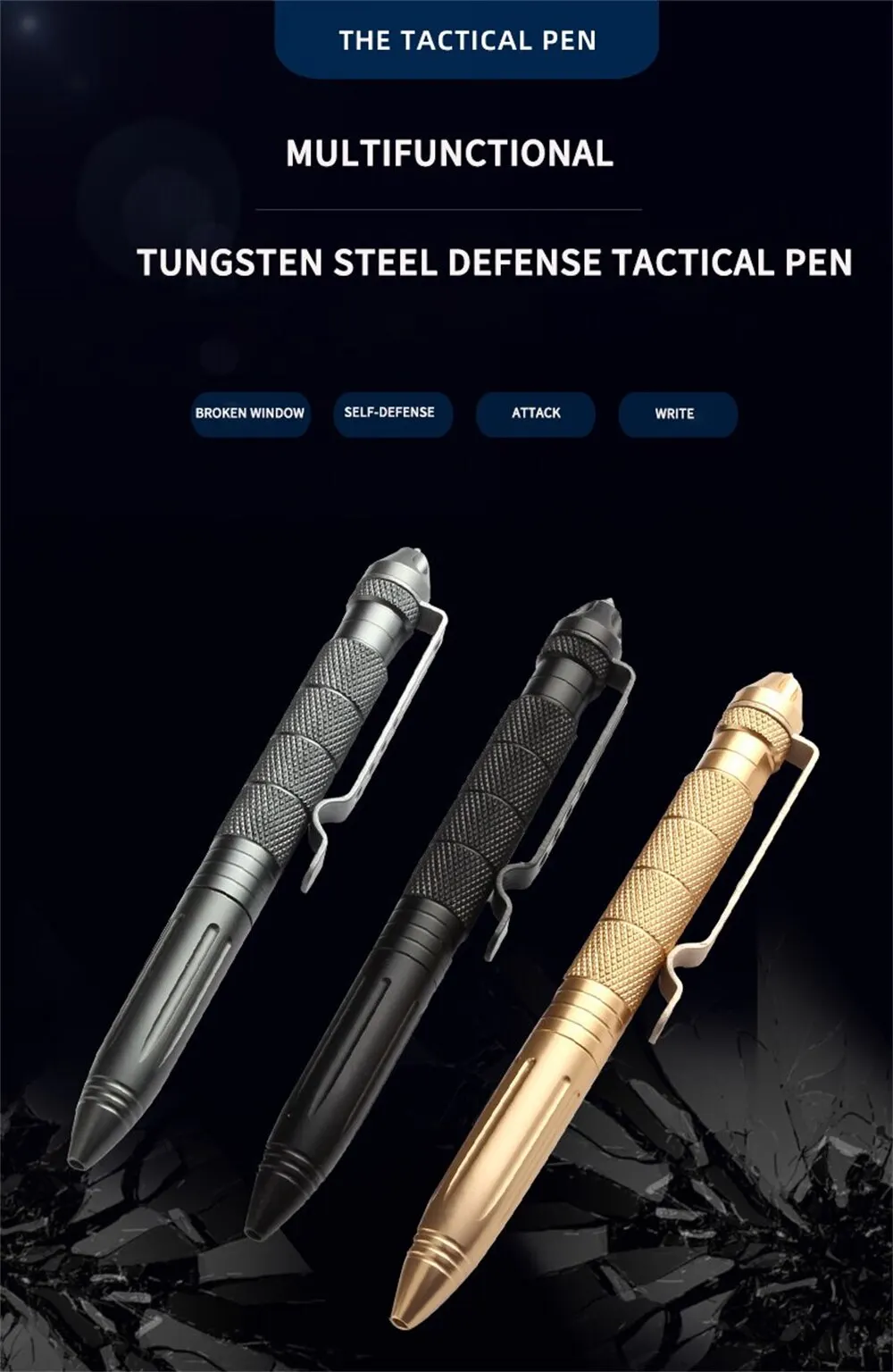 Multi Functional Tactical Pen High Quality Steel Anti Skid Portable Self Defence Pen Aluminium Glass Breaker Survival Tool 1 Mallzona Sc9ff8e9523724c1a9322f0401e0aba64v Multi Functional Tactical Pen High Quality Steel Anti Skid Portable Self Defence Pen Aluminium Glass Breaker Survival Tool Mallzona