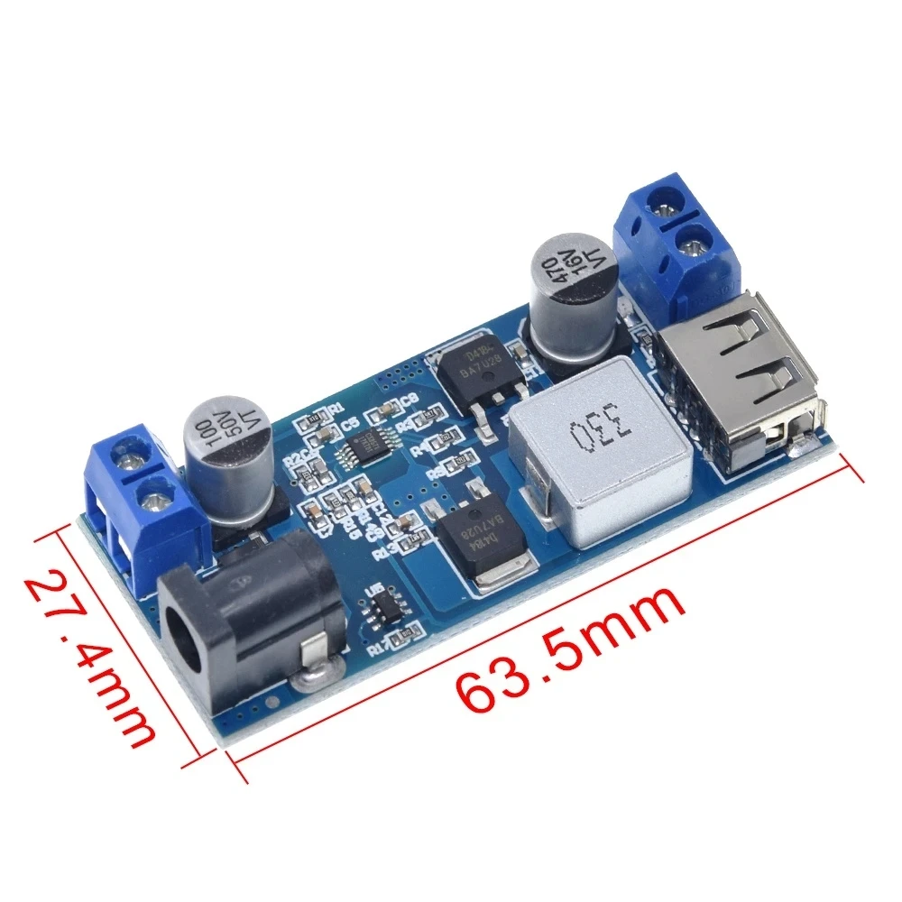 

DC-DC 24V/12V To 5V 5A Step Down Power Supply Buck Converter Replace LM2596S Adjustable USB Step-down Charging Module For Phone