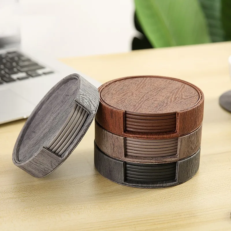 Circular Leather Coasters - Designer Drink Coasters - Large Coasters for Coffee Table, Kitchen, Bar, Dinning, Set of 6 
Circular Leather Coasters - Designer Drink Coasters - Large Coasters for Coffee Table, Kitchen, Bar, Dinning, Set of 6
