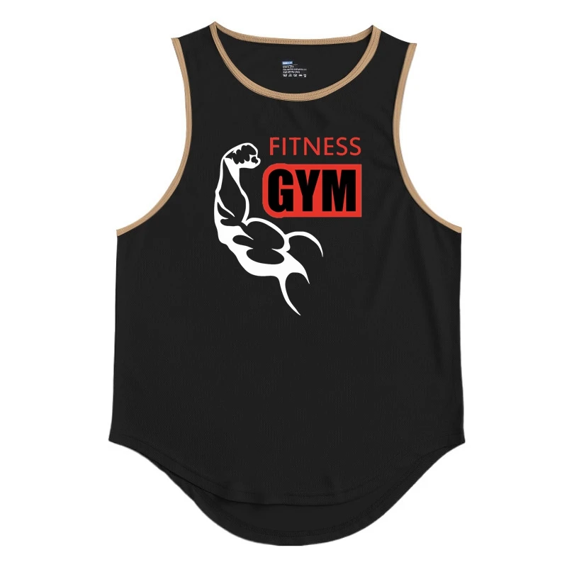 

Summer Gym Stringer Tank Top Men Mesh Clothing Bodybuilding Sleeveless Shirt Fitness Vest Muscle Singlets Workout Tank