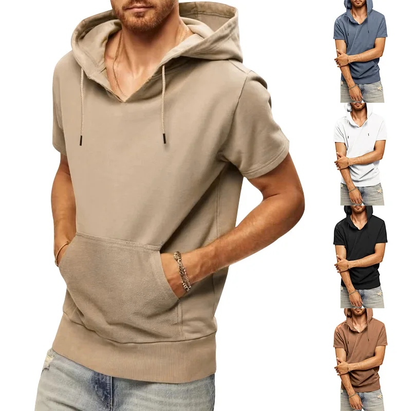 Men's Summer New Fashion Pullover Sports Leisure Fashion Hoodie Loose Short Sleeve Cotton Men's T-Shirt
Men's Summer New Fashion Pullover Sports Leisure Fashion Hoodie Loose Short Sleeve Cotton Men's T-Shirt