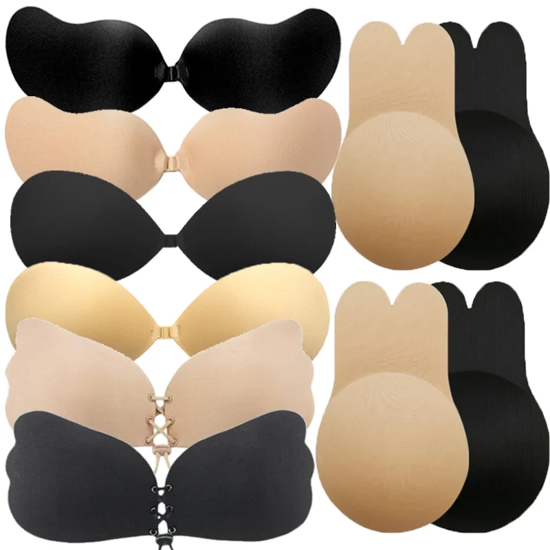 Invisible Nude Bra Push Up Chest Sticker Sexy Nipple Cover Invisible Silicone Chest Sticker For