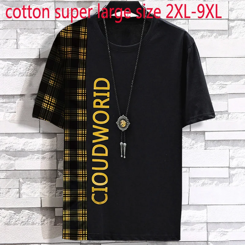 New Cotton Summer Fashion Super Large Short Sleeve High Quality Casual O-neck Print Knitted T-shirt Men Plus Size 2XL-7XL 8XL9XL
New Cotton Summer Fashion Super Large Short Sleeve High Quality Casual O-neck Print Knitted T-shirt Men Plus Size 2XL-7XL 8XL9XL