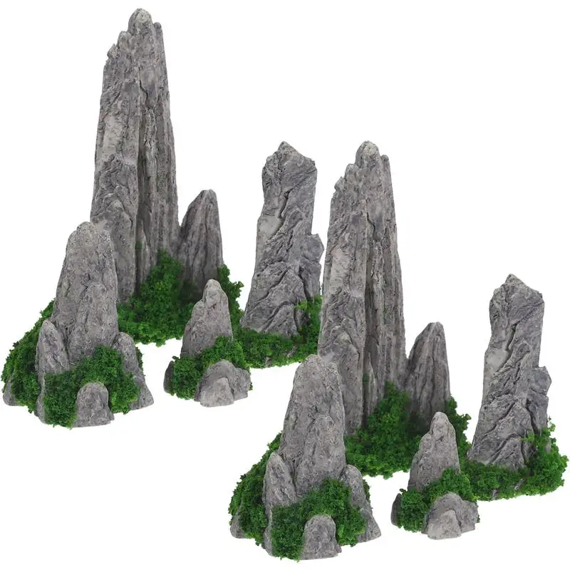 

8Pcs Desktop Rockery Decoration Bonsai Rockery Decor Miniature Rockery Decor For Micro Landscape Mountain Fairy Garden Bonsai