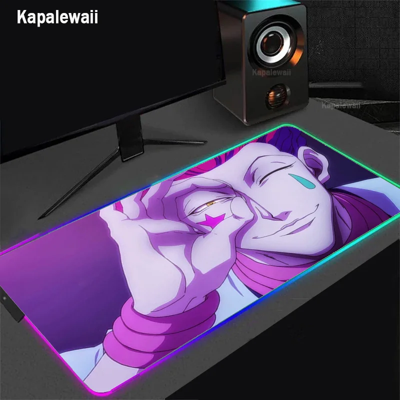 

Rgb Mouse Pad Xxl Hunter X Hunter Laptop Mouse Mats LED Mousepad 90x40 Backlit Keyboard Gamer Anime Table Pads Deskpad Mausepad