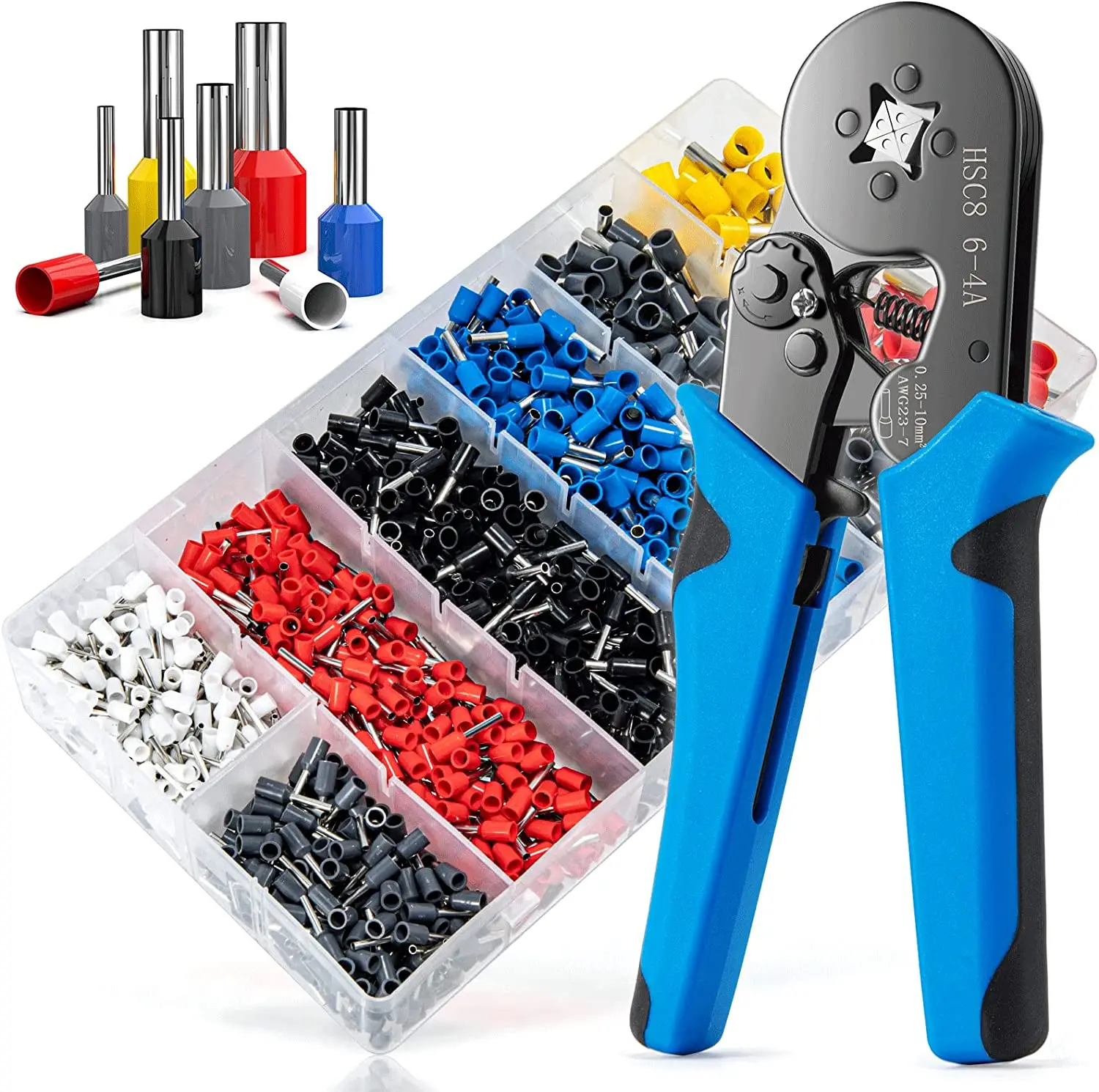 Tubular Terminal Crimping Tools Mini Electrical Pliers HSC8 6-4 0.25-10mm² 23-7AWG 6-6 0.25-6mm² High Precision Clamp Sets
Tubular Terminal Crimping Tools Mini Electrical Pliers HSC8 6-4 0.25-10mm² 23-7AWG 6-6 0.25-6mm² High Precision Clamp Sets
