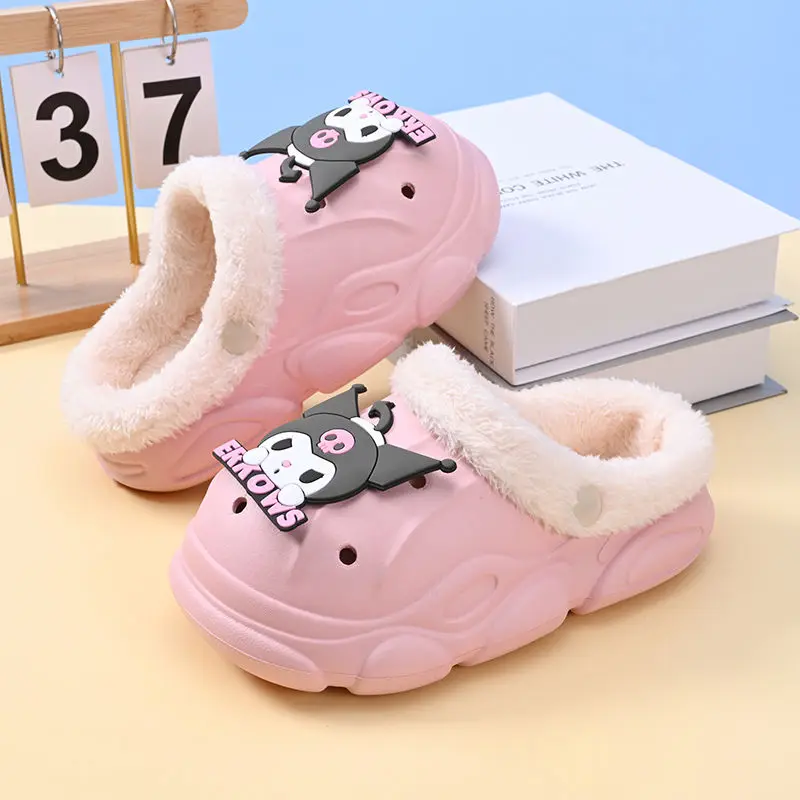 Sanrio Kawaii Kuromi Plush Slippers Kids Cute Cartoon Anime Princess Removable Waterproof Non Slip Warm Indoor Cotton Shoes Gift
Sanrio Kawaii Kuromi Plush Slippers Kids Cute Cartoon Anime Princess Removable Waterproof Non Slip Warm Indoor Cotton Shoes Gift