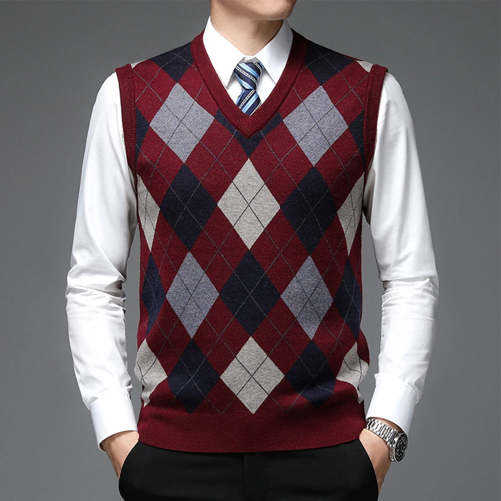 Men's Knitted Tank Top Sleeveless Pullover V Neck Casual Plaid Sweater Vest Wool Blend Khaki/Red/Grey/Navy/Dark gray M 3XL
Men's Knitted Tank Top Sleeveless Pullover V Neck Casual Plaid Sweater Vest Wool Blend Khaki/Red/Grey/Navy/Dark gray M 3XL