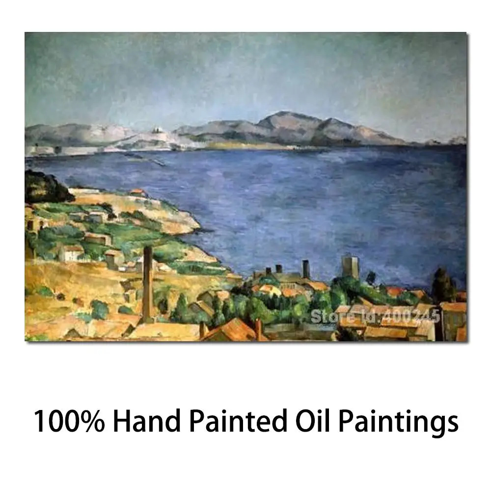 

Paintings by Paul Cezanne Bay of Marseille Wall Art Hand Painted High Quality