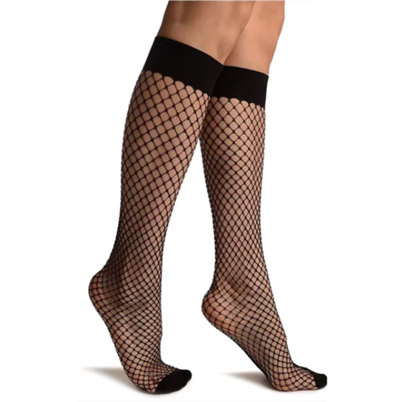 

Women Fishnet Stockings Sexy Socks Hollow Out Transparent Short Lady Mesh Net Black Sock Comfortable Cool Summer High Socks