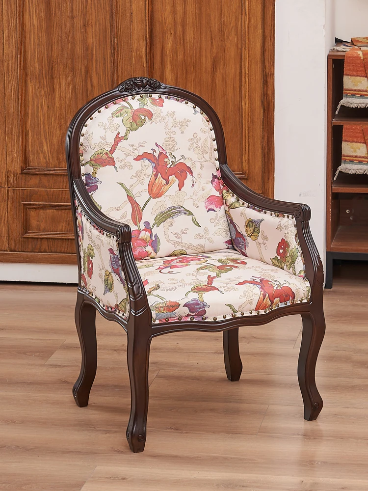 American-Style Solid Wood Wingback Chair European-Style Retro Single-Seat Sofa Chair Bedroom Balcony Hotel Leisure Chair Home
American-Style Solid Wood Wingback Chair European-Style Retro Single-Seat Sofa Chair Bedroom Balcony Hotel Leisure Chair Home
