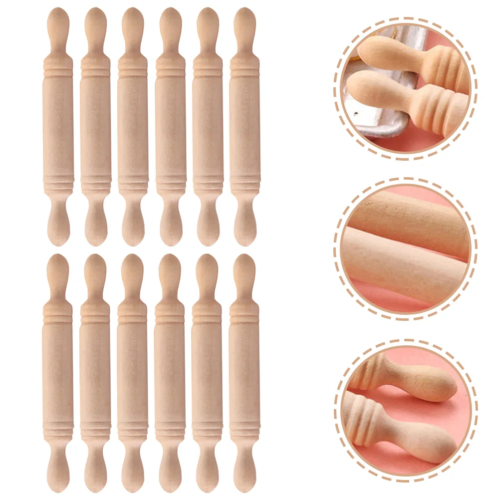 12Pcs Wooden Tiny Rolling Pin Simulation Rolling Stick Wood Small Dough Roller Mini House Decoration
12Pcs Wooden Tiny Rolling Pin Simulation Rolling Stick Wood Small Dough Roller Mini House Decoration
