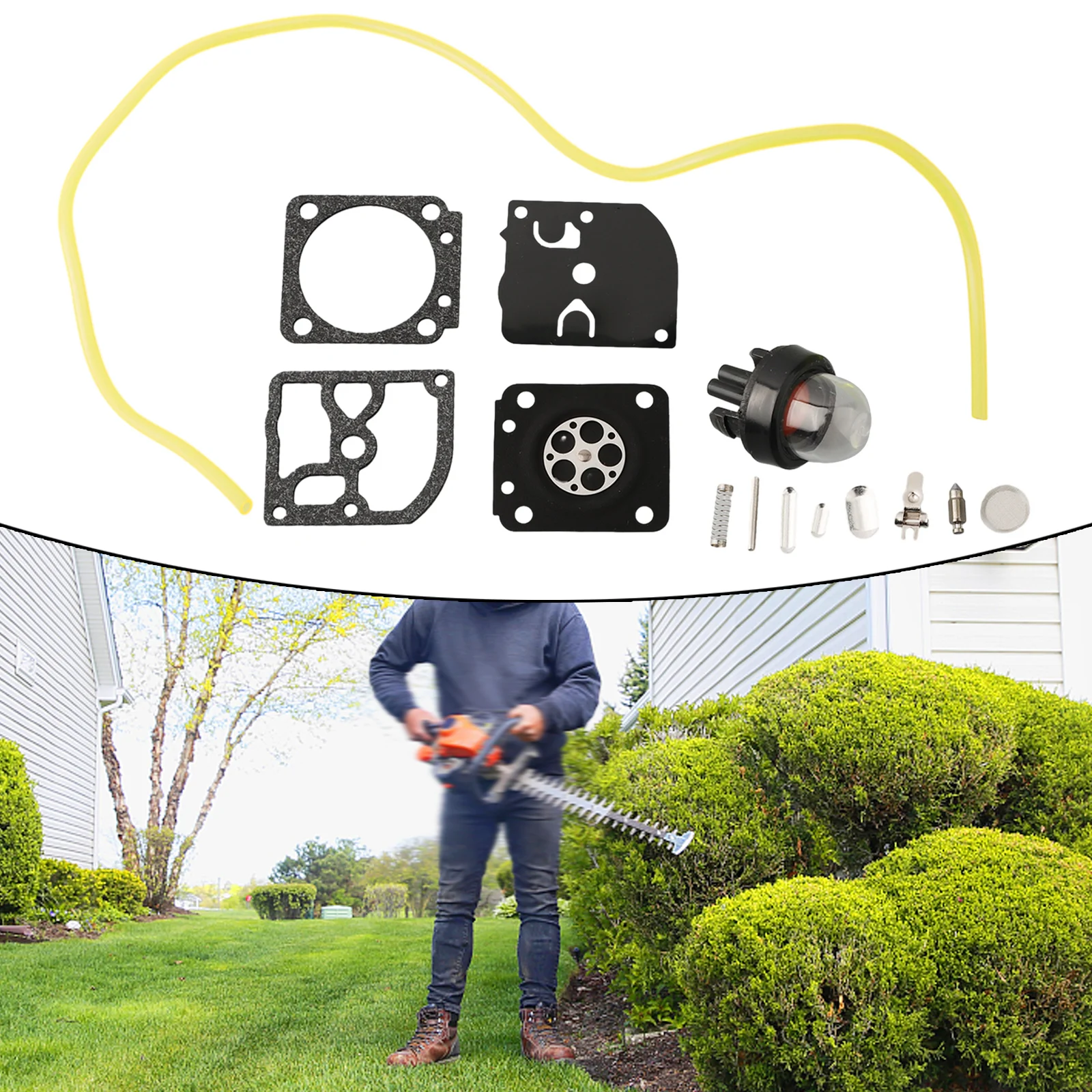 Carburetor Diaphragm Repair Kit Industrial Plastic Primer Bulb Trimmer Accessories For Stihl FS120 FS200 FS250 Fuel Hose
Carburetor Diaphragm Repair Kit Industrial Plastic Primer Bulb Trimmer Accessories For Stihl FS120 FS200 FS250 Fuel Hose