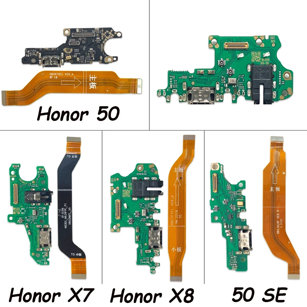 

Новинка для Huawei Honor 50 Pro Se X7 X8 док-разъем Micro USB зарядное устройство порт для зарядки гибкий кабель плата с микрофоном Микрофон