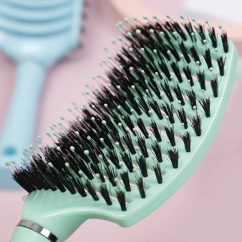 

Hair Scalp Massage Comb Girls Hairbrush Bristle Nylon Women Wet Curly Detangle Hair Brush for Salon Hairdressing Styling Tools