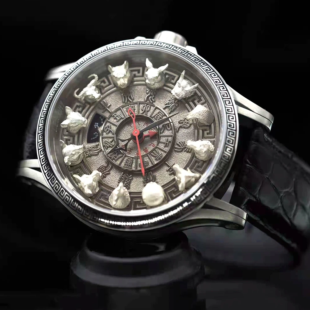 Часы GMT автоматические мужские, ограниченная серия, 12 китайских знаков зодиака, механические часы 2836, мужские Роскошные наручные часы Move t с резьбой по 45 мм, 2022
Часы GMT автоматические мужские, ограниченная серия, 12 китайских знаков зодиака, механические часы 2836, мужские Роскошные наручные часы Move t с резьбой по 45 мм, 2022