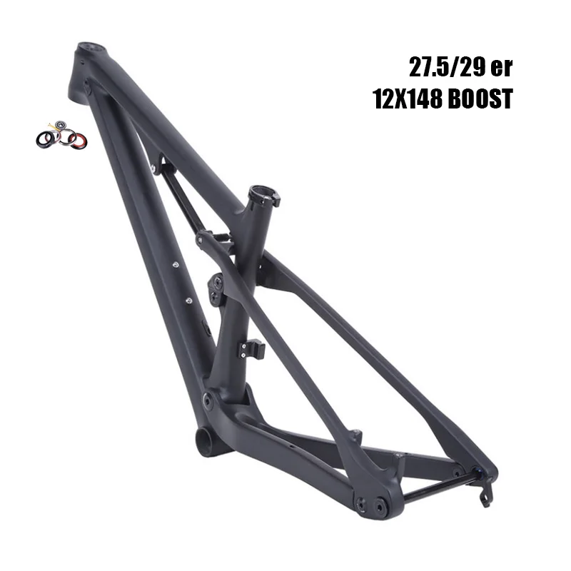 MTB Shocked Carbon Fiber Frame, Full Suspension, Soft Tail, XC, DH Mountain, 29er, 27.5er Boost, 12X148mm, Thru Axle
MTB Shocked Carbon Fiber Frame, Full Suspension, Soft Tail, XC, DH Mountain, 29er, 27.5er Boost, 12X148mm, Thru Axle