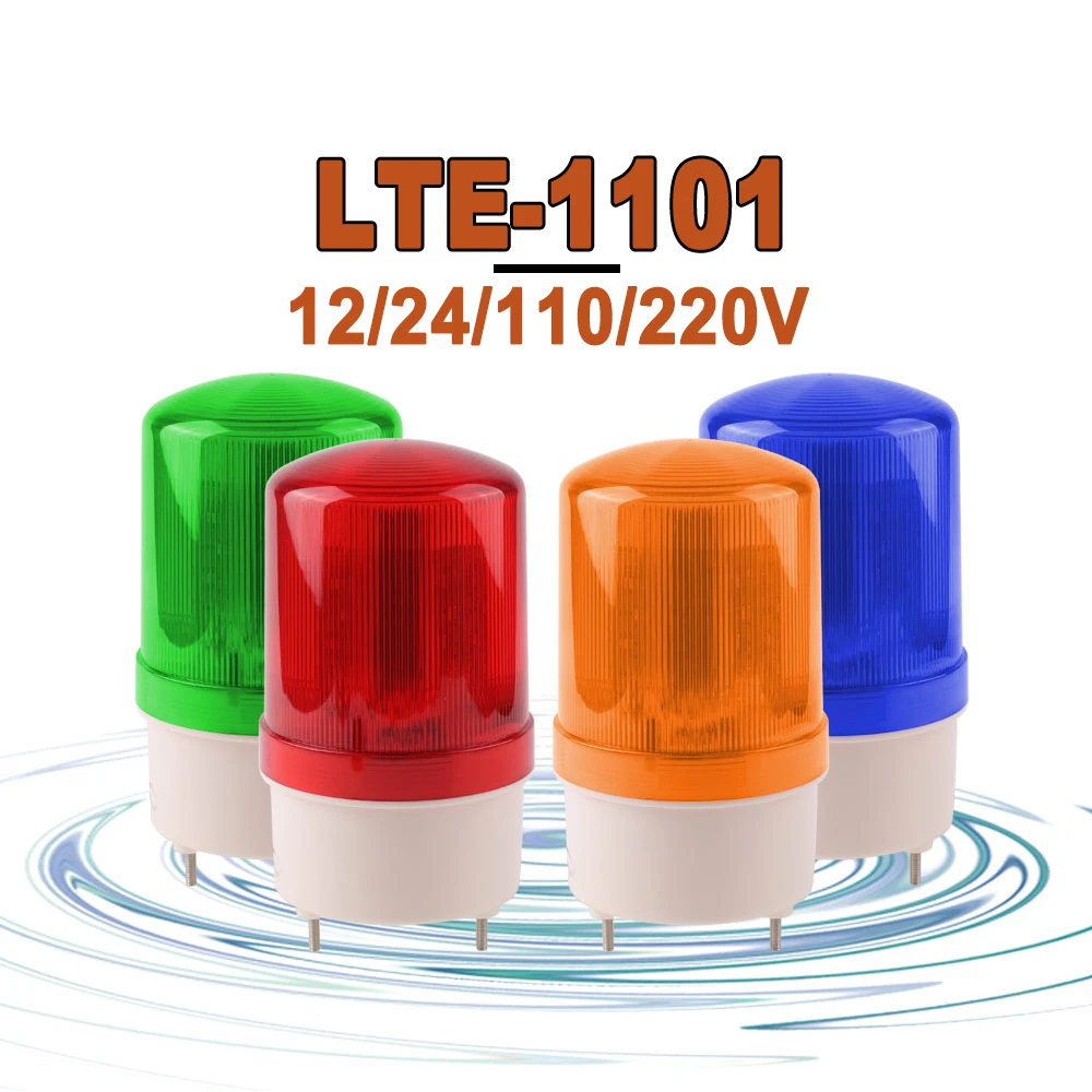 

Red Yellow Green Blue LED Rotating Beacon Warning Light Lamp for Industrial LTE-1101J DC12/24V AC110V 220V With Sound/No Buzzer