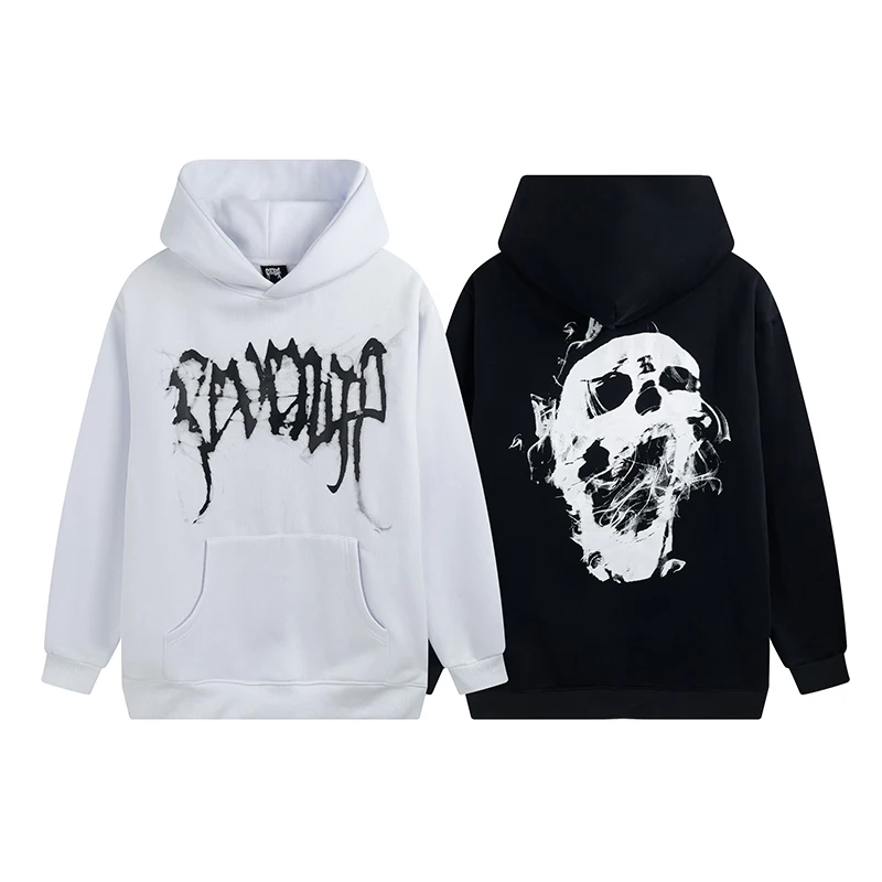 Revenge Hoodie Men's and Women's Smoke Skull Head Keel Print Casual Fashion Trend Street HIP-HOP Suede Sweater
Revenge Hoodie Men's and Women's Smoke Skull Head Keel Print Casual Fashion Trend Street HIP-HOP Suede Sweater