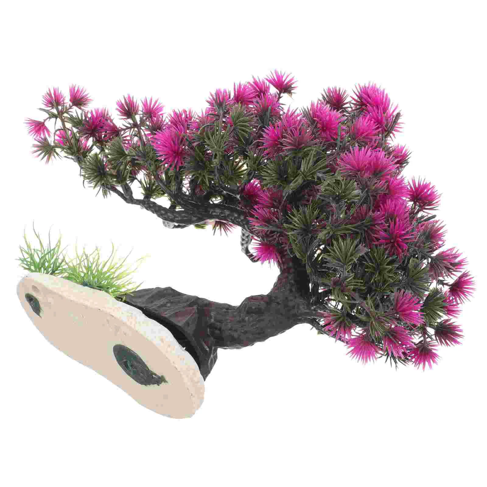 

Aquarium Plants Artificial Plastic Decoration Cherry Blossom Tree Goldfish Betta Fish Tank Decorations Hides Landscaping