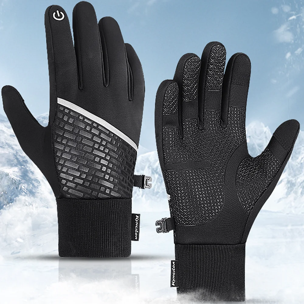 Winter Warm Cycling Gloves Waterproof Touch Screen Anti Clod Thermal Fleece Motorcycle Running Ski Bike Gloves for Work Black
Winter Warm Cycling Gloves Waterproof Touch Screen Anti Clod Thermal Fleece Motorcycle Running Ski Bike Gloves for Work Black
