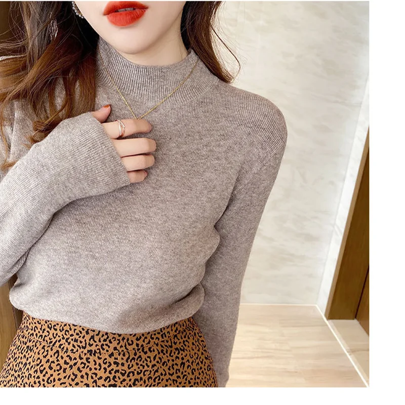 Knit Sweater Ladies Spring And Autumn 2023 New Style Black Half High Neck Bottoming Shirt With Sweater Inside White Slim Top
Knit Sweater Ladies Spring And Autumn 2023 New Style Black Half High Neck Bottoming Shirt With Sweater Inside White Slim Top