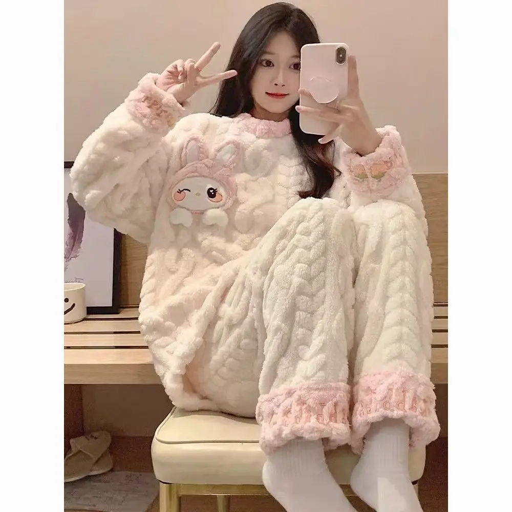 Winter Hello Kitty My Melody Anime Kawaii Sanrio Coral Velvet Thick Homewear Clothes Cute Pochacco Pants Hoode Pajamas Girl Toy
Winter Hello Kitty My Melody Anime Kawaii Sanrio Coral Velvet Thick Homewear Clothes Cute Pochacco Pants Hoode Pajamas Girl Toy