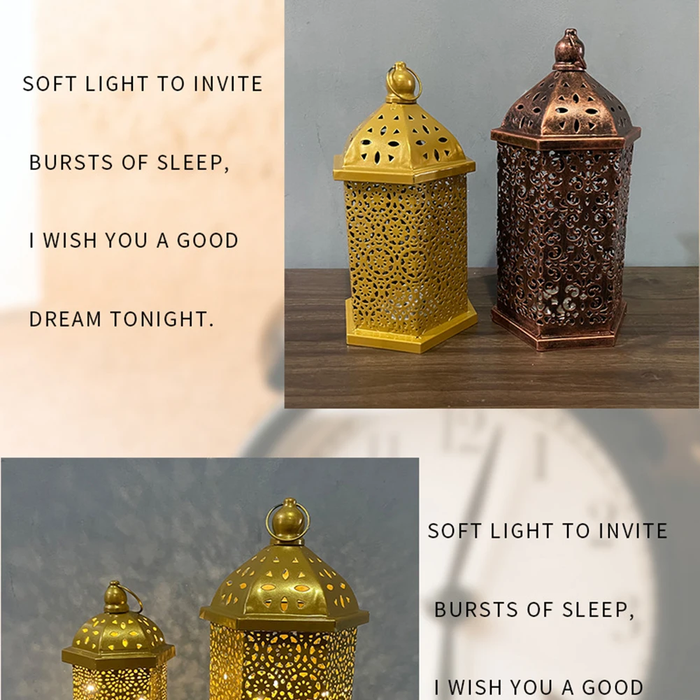 Hollow Metal Lanterns Night Light Vintage Wind Lanterns Wrought Iron Atmosphere Props Moroccan Decorative Ornaments
Hollow Metal Lanterns Night Light Vintage Wind Lanterns Wrought Iron Atmosphere Props Moroccan Decorative Ornaments