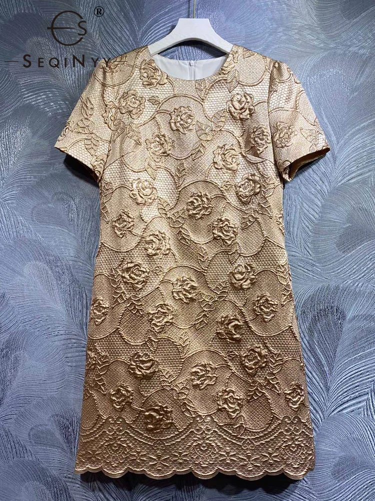 SEQINYY Khaki Dress Summer Spring New Fashion Design Women Runway High Street Vintage Flower Jacquard Mini Casual
SEQINYY Khaki Dress Summer Spring New Fashion Design Women Runway High Street Vintage Flower Jacquard Mini Casual