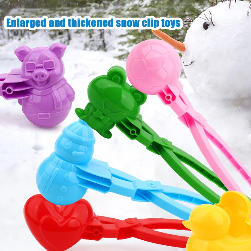 

Snowball Maker Clip For Kids Heart Snowflake Frog Pig Rabbit Love Shape Clip Tongs For Outdoor Snow Ball Mold Toys Sports Toys