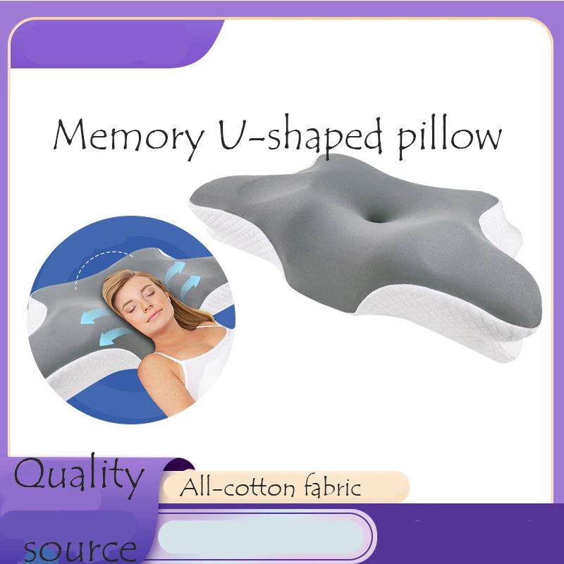 

Cross-border butterfly sleep memory pillow wholesale slow rebound hotel zero pressure butterfly pillow neck care memory cotton p