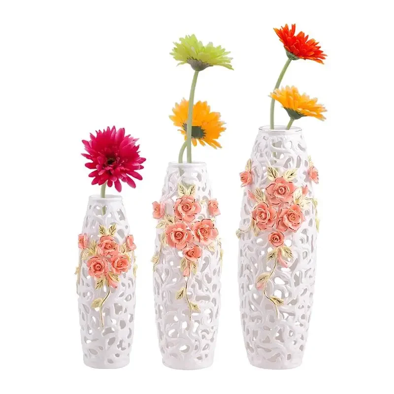Embossed Creative Flower Home Ceramic Flowers Decoration Vase Crafts Handmade Arrangement Hollow Accessories Out White
Embossed Creative Flower Home Ceramic Flowers Decoration Vase Crafts Handmade Arrangement Hollow Accessories Out White