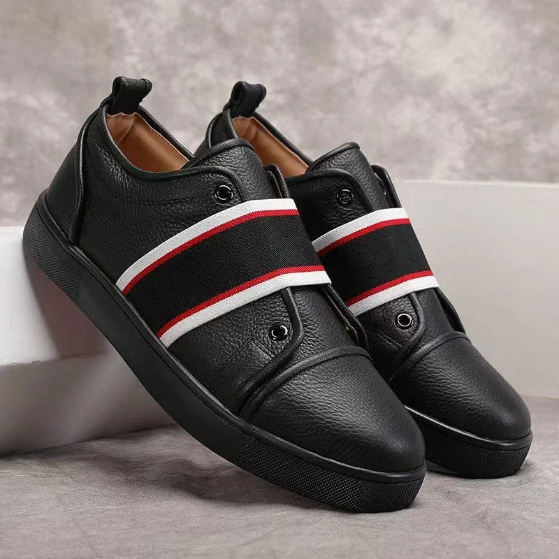 

2024 New Casual Shoes For Male Luxury Brand Leather Shoes Men Comfortable Walking Shoes Man Wearable Flats Casual Sneakers Mens
