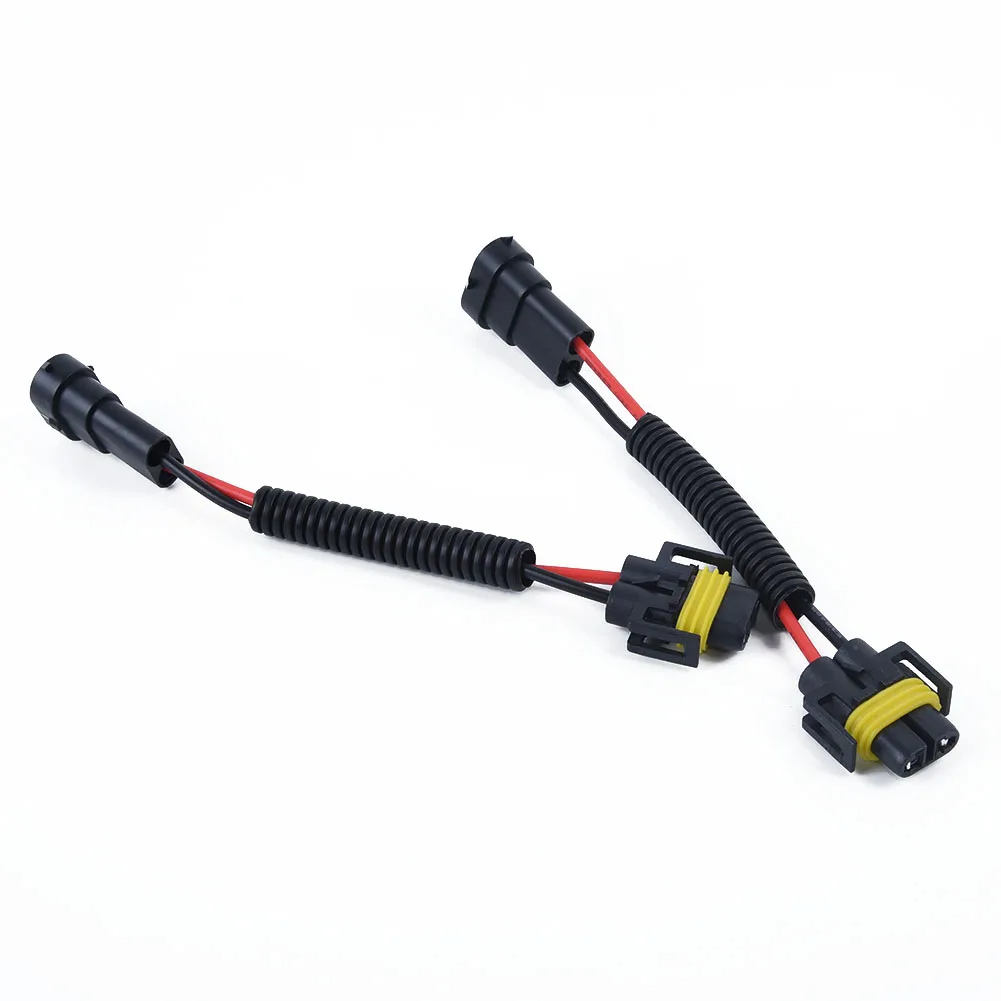 

2pcs H11 H8 H9 Wiring Headlights Lights Lamp Extension Wire Sockets Adapter Nylon Plugs Pre-wired Male Female Pair Kit