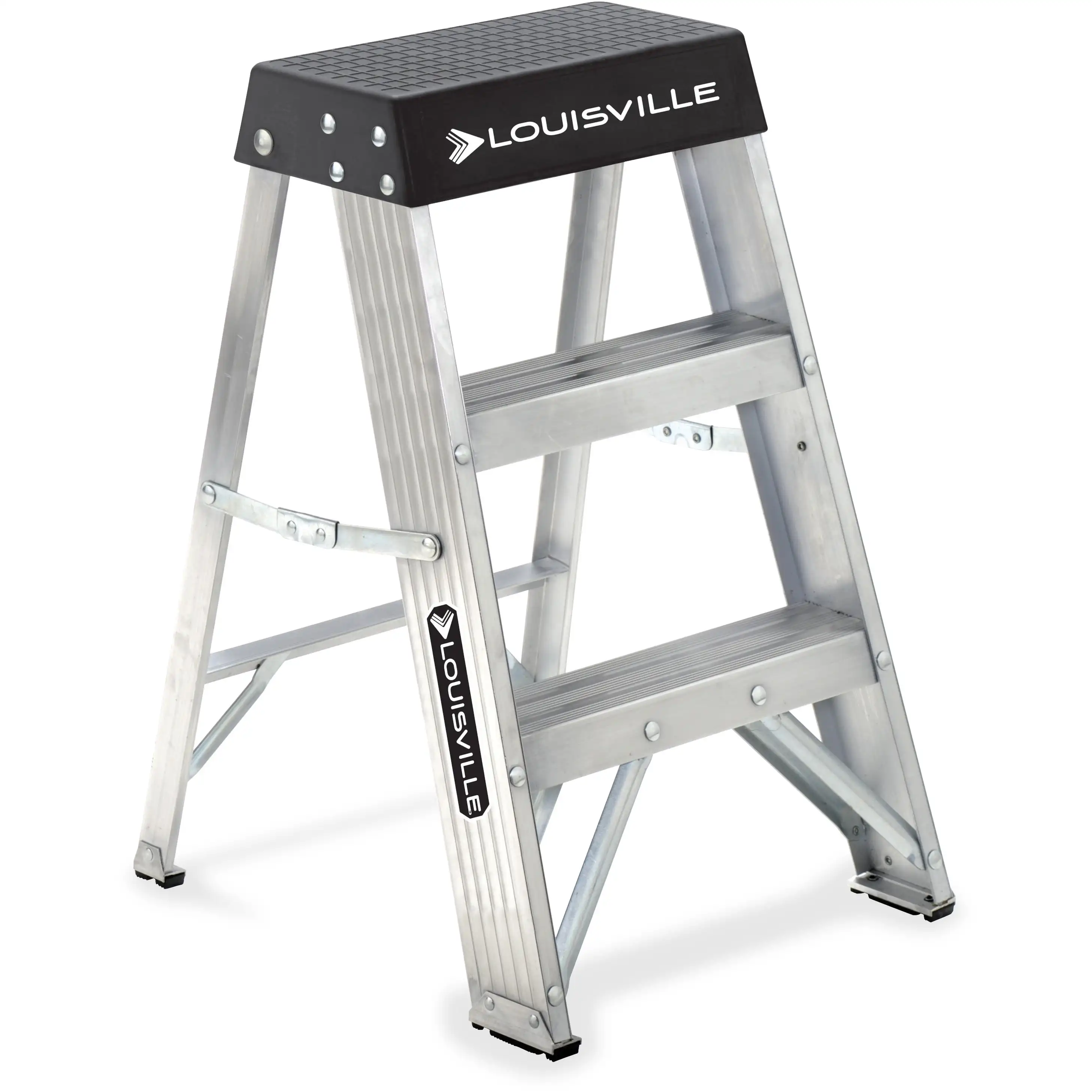 Louisville, 2-foot Aluminum Step Ladder 300 Pound Duty Rating AS3002 Compact Size Heavy Duty Gusset
Louisville, 2-foot Aluminum Step Ladder 300 Pound Duty Rating AS3002 Compact Size Heavy Duty Gusset