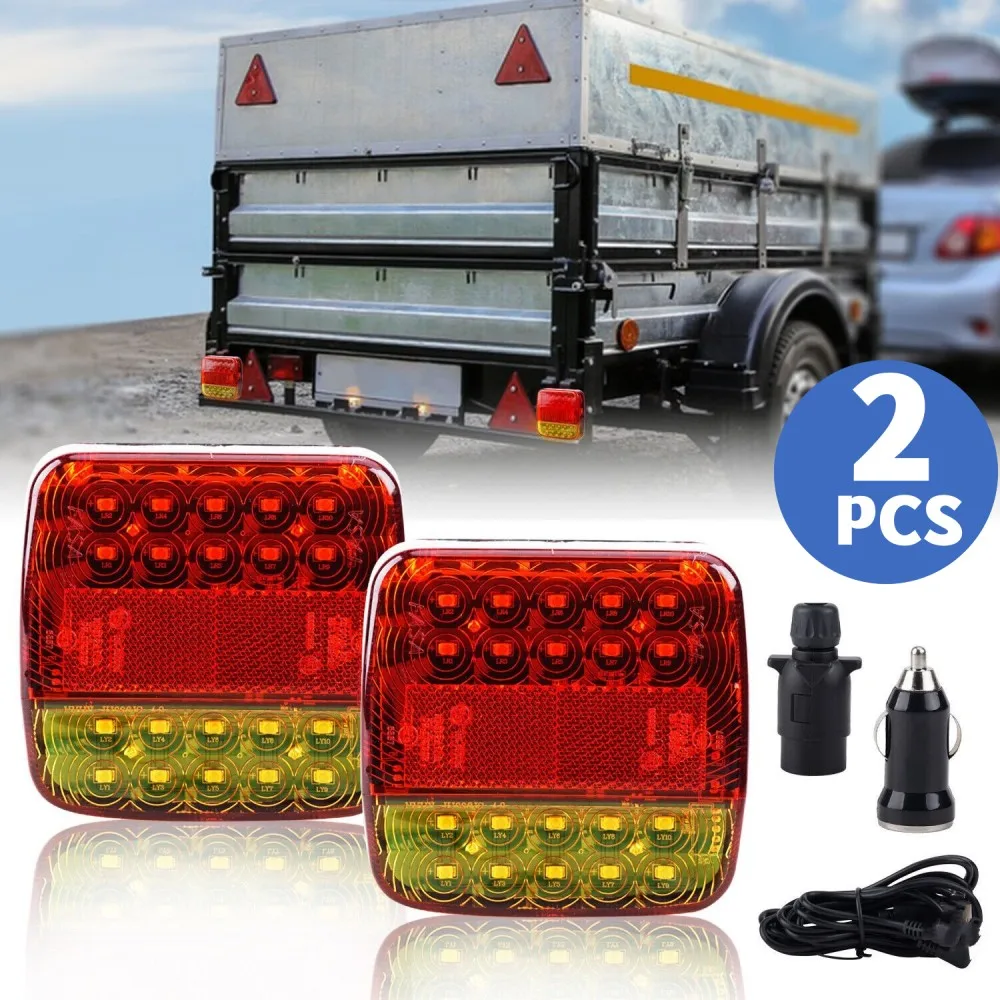 2pcs Wireless Magnetic LED Truck Tail Light Trailer Rear Light Signal Warning Brake Light for Caravans Campers Lorry RV
2pcs Wireless Magnetic LED Truck Tail Light Trailer Rear Light Signal Warning Brake Light for Caravans Campers Lorry RV
