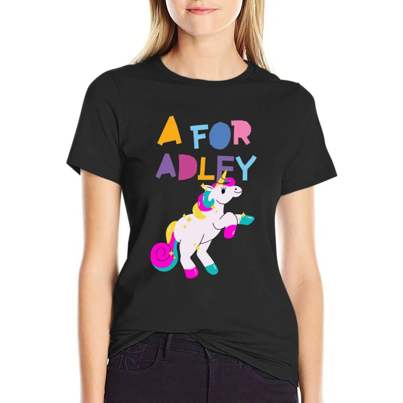 a for adley unicorn T-Shirt Aesthetic clothing Short sleeve tee summer top t shirt dress Women
a for adley unicorn T-Shirt Aesthetic clothing Short sleeve tee summer top t shirt dress Women